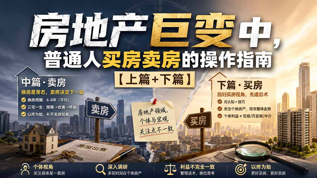 （20021期）付费文章：房地产巨变中，普通人买房卖房的操作指南【上篇+下篇】-翌晨科技网