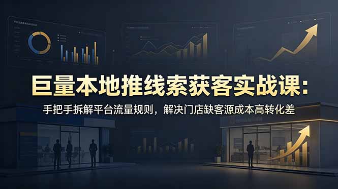 （19061期）巨量本地推线索获客实战课：手把手拆解平台流量规则，解决门店缺客源成本高转化差-翌晨科技网