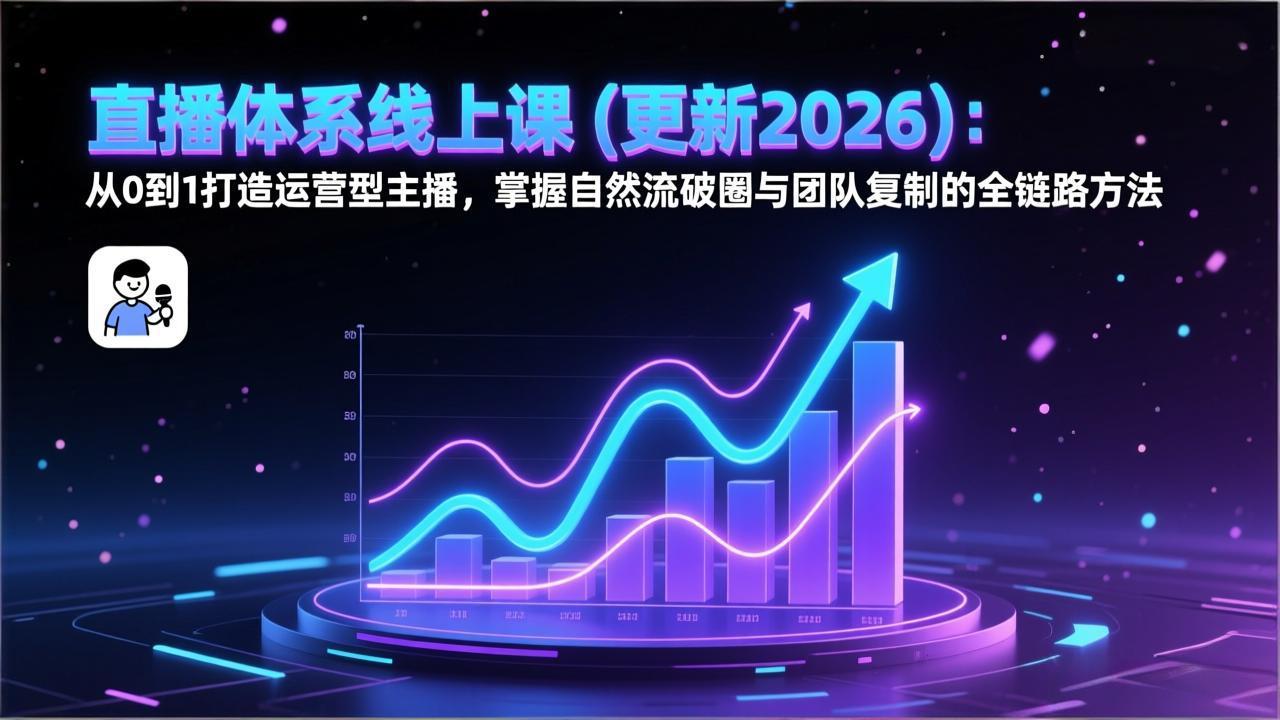 （17383期）直播体系线上课(更新2月)：从0到1打造运营型主播，掌握自然流破圈与团队复制的全链路方法-翌晨科技网