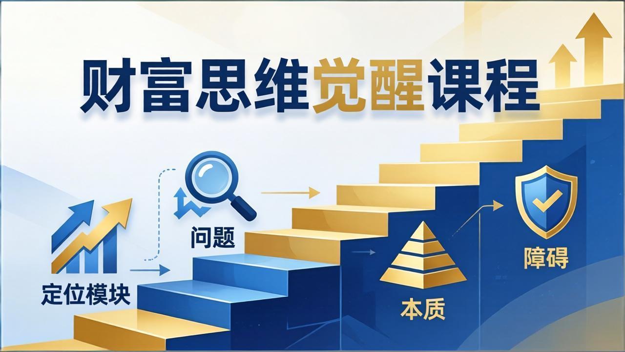 （17872期）财富思维觉醒第十期：3天大课四大模块，精准定位问题看清本质，扫清人生障碍-翌晨科技网