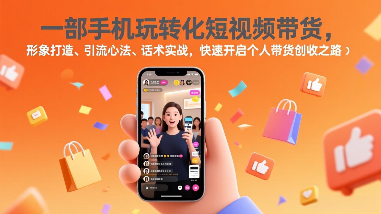（17356期）一部手机玩转化短视频带货，形象打造、引流心法、话术实战，快速开启个人带货创收之路-翌晨科技网