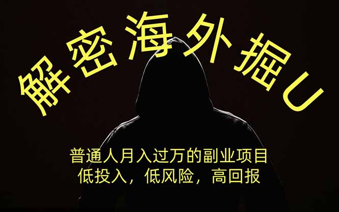 （19841期）解密海外掘U，普通人月入过万的副业项目，低投入、低风险高回报，没有之一-翌晨科技网