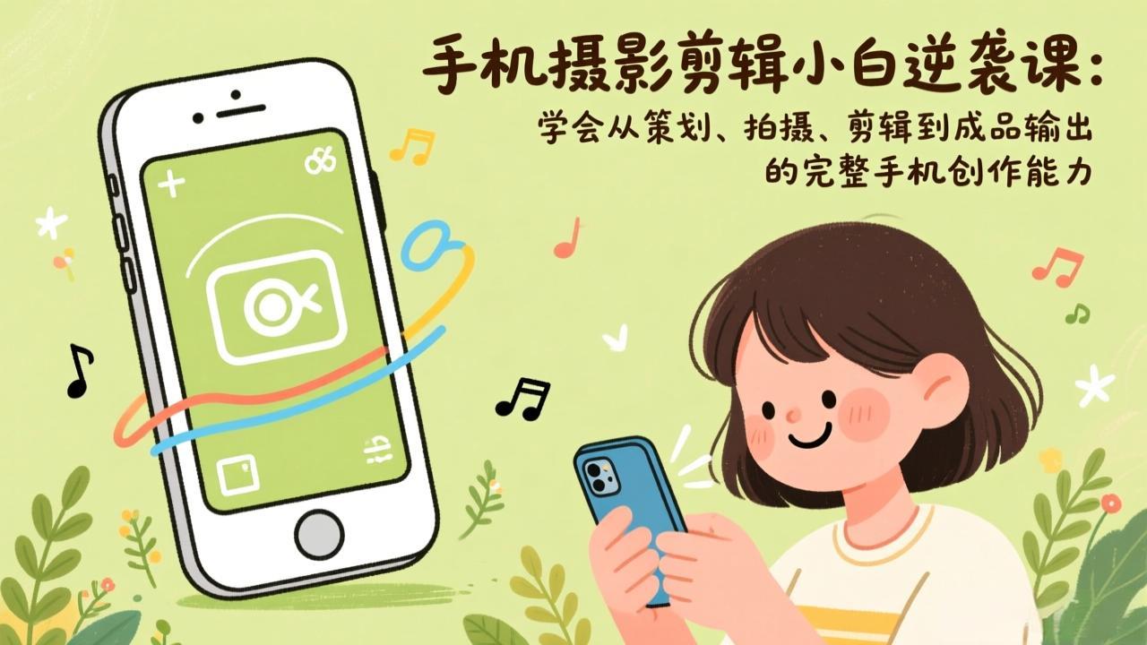 （17239期）手机摄影剪辑小白逆袭课：学会从策划、拍摄、剪辑到成品输出的完整手机创作能力-翌晨科技网