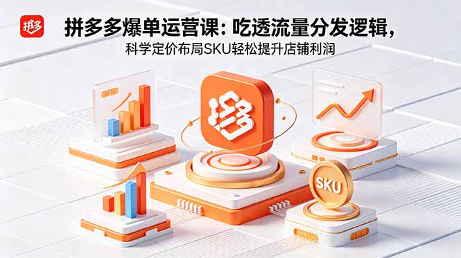 （18577期）拼多多爆单运营实战课：吃透流量分发逻辑，科学定价布局SKU轻松提升店铺利润-翌晨科技网