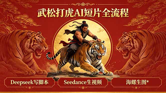 （18370期）武松打虎AI短片全流程：Deepseek写脚本+Seedance生视频+海螺生图-翌晨科技网
