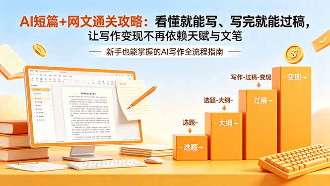 （19655期）AI短篇+网文通关攻略-更新：看懂就能写、写完就能过稿，让写作变现不再依赖天赋与文笔-翌晨科技网