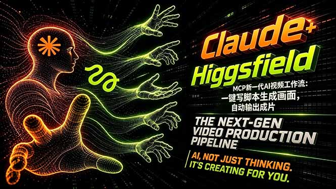 （18345期）Claude+Higgsfield MCP新一代AI视频工作流：一键写脚本生成画面，自动输出成片-翌晨科技网