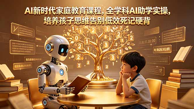 （18745期）AI新时代家庭教育课程，全学科AI助学实操，培养孩子思维告别低效死记硬背-翌晨科技网