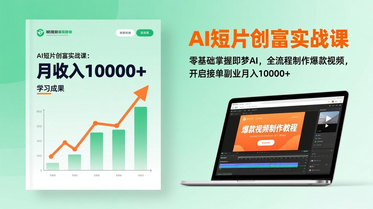 （17236期）AI短片创富实战课：零基础掌握即梦AI，全流程制作爆款视频，开启接单副业月入10000+(更新)-翌晨科技网