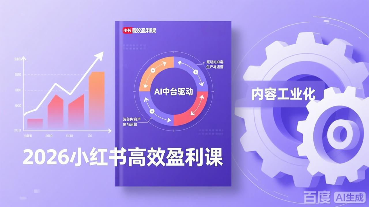 （17291期）2026小红书高效盈利课，流量双引擎+内容工业化+AI中台驱动，构建可复制的千万级营收模型-翌晨科技网