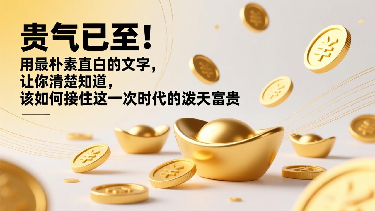 （17049期）付费文章：贵气已至！用最朴素直白的文字，让你清楚知道，该如何接住这一次时代的泼天富贵-翌晨科技网