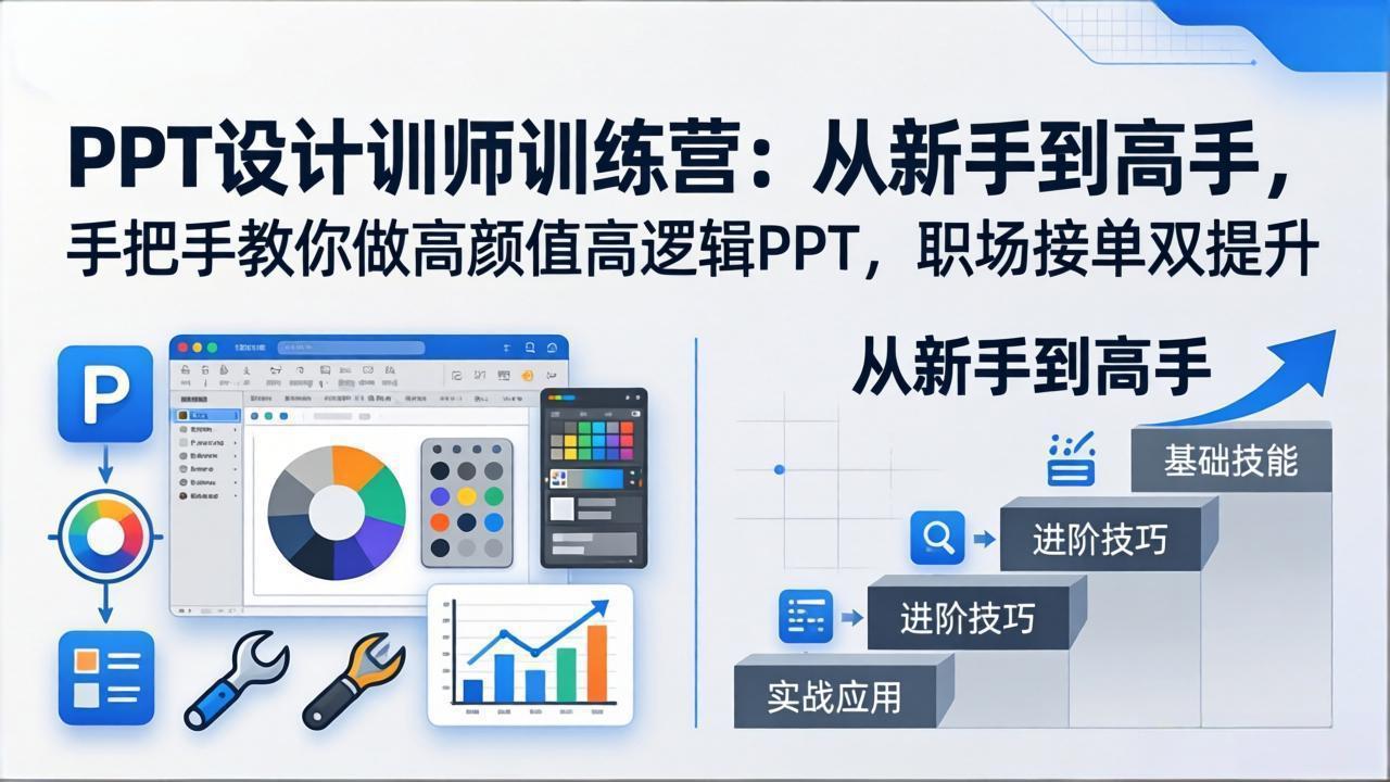 （17886期）PPT设计训师训练营：从新手到高手，手把手教你做高颜值高逻辑PPT，职场接单双提升-翌晨科技网