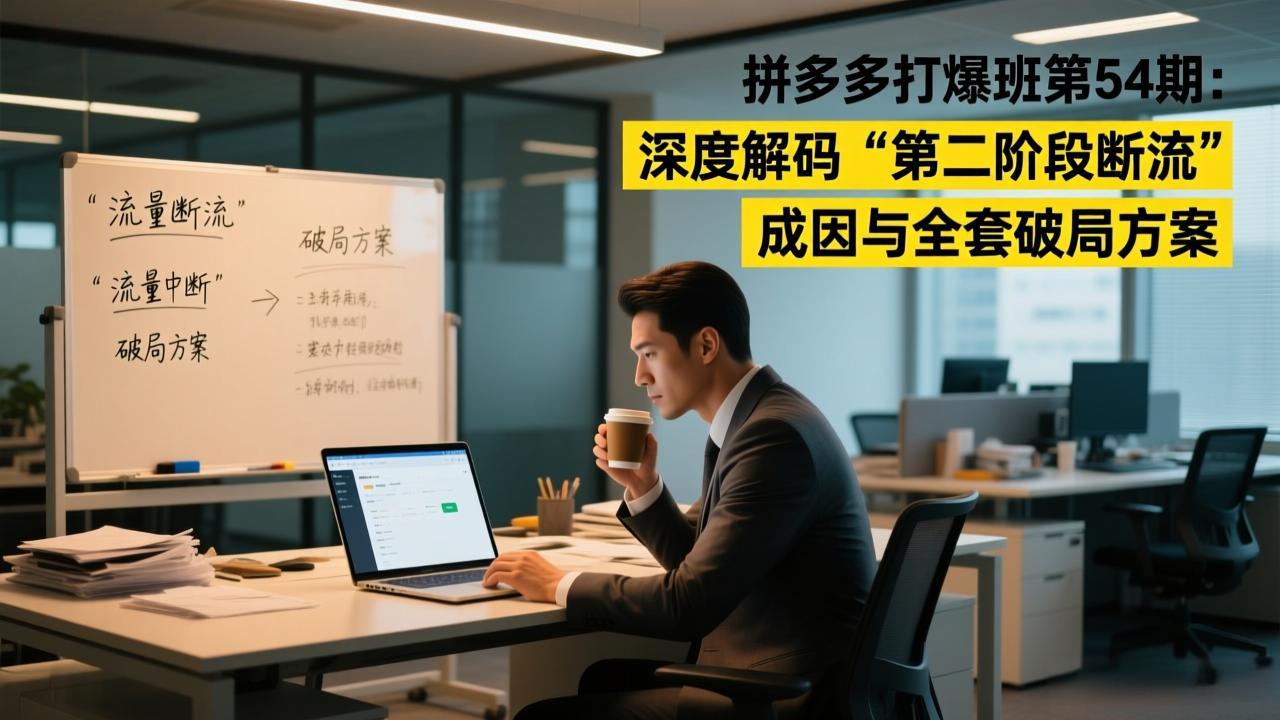 （17163期）拼多多打爆班第54期：深度解码“第二阶段断流”成因与全套破局方案-翌晨科技网