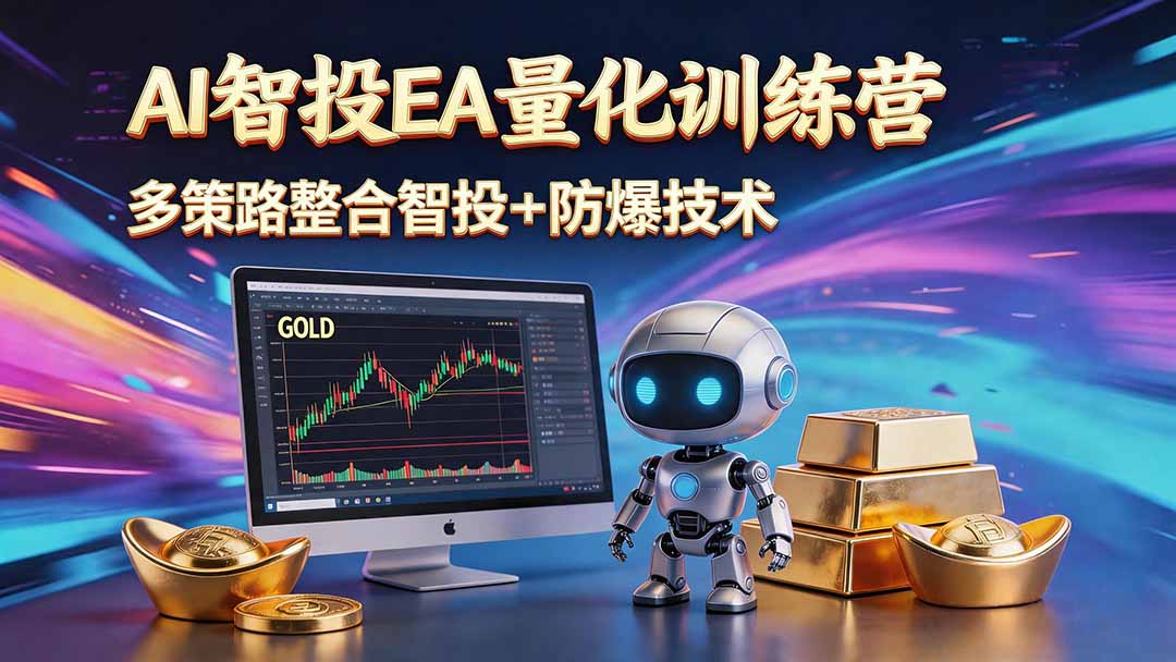 （18880期）AI智投EA量化运营技术，自动化黄金操盘技术，小白也可以轻松上手日入1000+-翌晨科技网