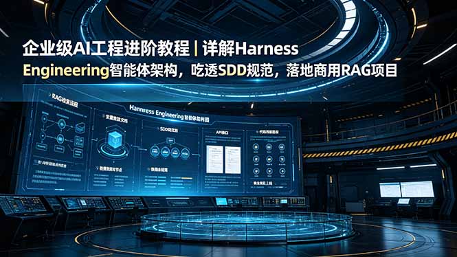 （19158期）企业级AI工程进阶教程｜详解Harness Engineering智能体架构，吃透SDD规范，落地商用RAG项目-翌晨科技网