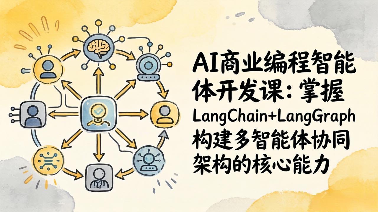 （17608期）AI商业编程智能体开发课：掌握LangChain+LangGraph构建多智能体协同架构的核心能力-翌晨科技网