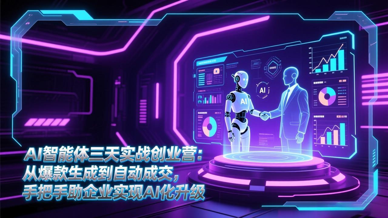 （17176期）AI智能体三天实战创业营：从爆款生成到自动成交，手把手助企业实现AI化升级-翌晨科技网