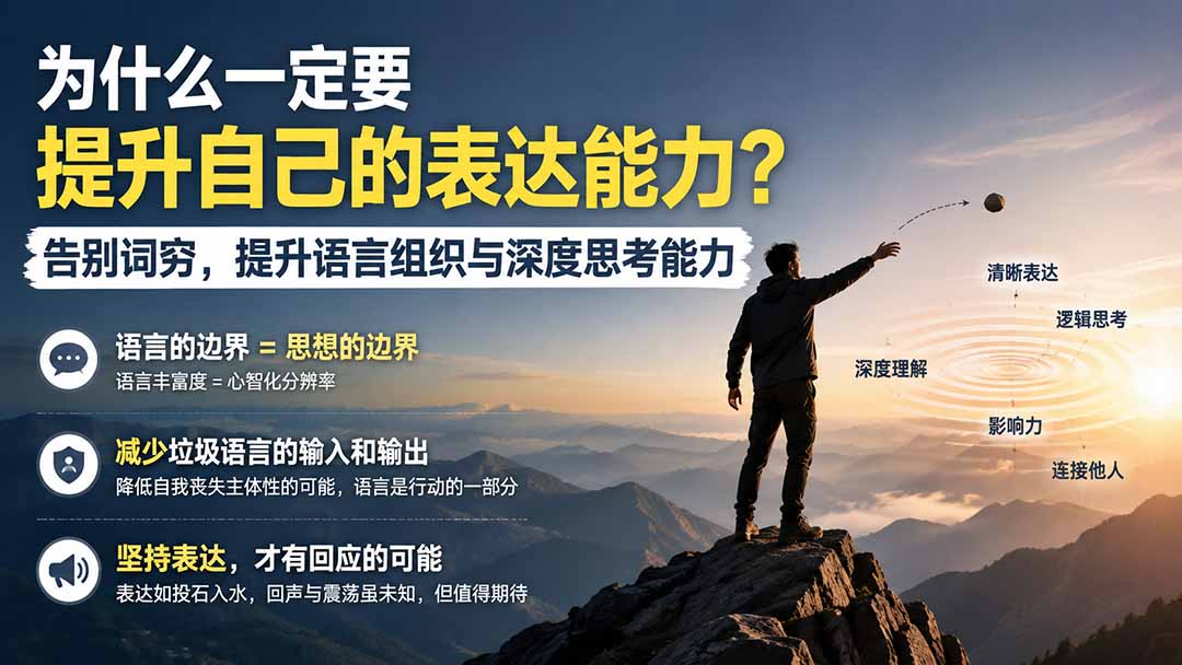 （20070期）付费文章：为什么一定要提升自己的表达能力？告别词穷，提升语言组织与深度思考能力-翌晨科技网