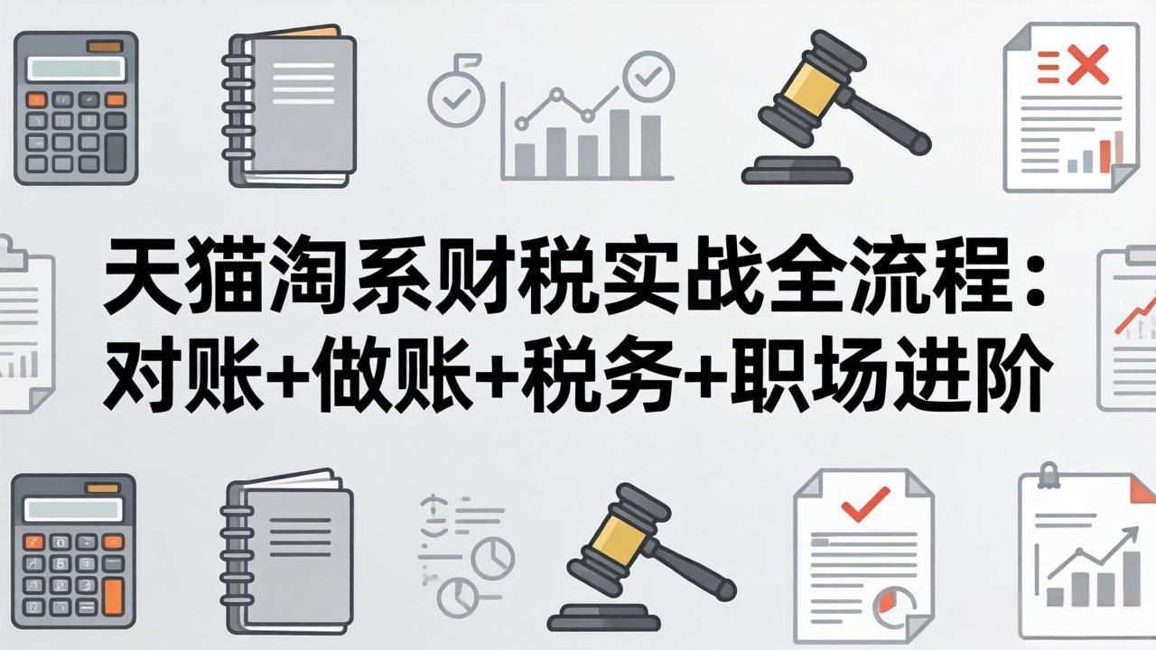 （17676期）天猫淘系财税实战全流程：对账+做账+税务+职场进阶，手把手吃透平台财税每一环-翌晨科技网