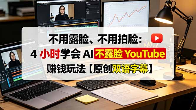 （19161期）不用露脸、不用拍脸：4 小时学会 AI 不露脸 YouTube 赚钱玩法【原创双语字幕】-翌晨科技网