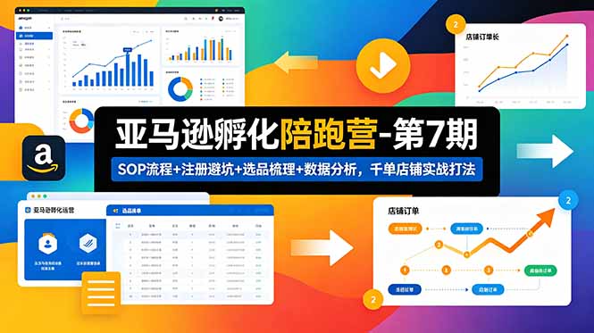 （18752期）亚马逊孵化陪跑营-第7期：SOP流程+注册避坑+选品梳理+数据分析，千单店铺实战打法-翌晨科技网