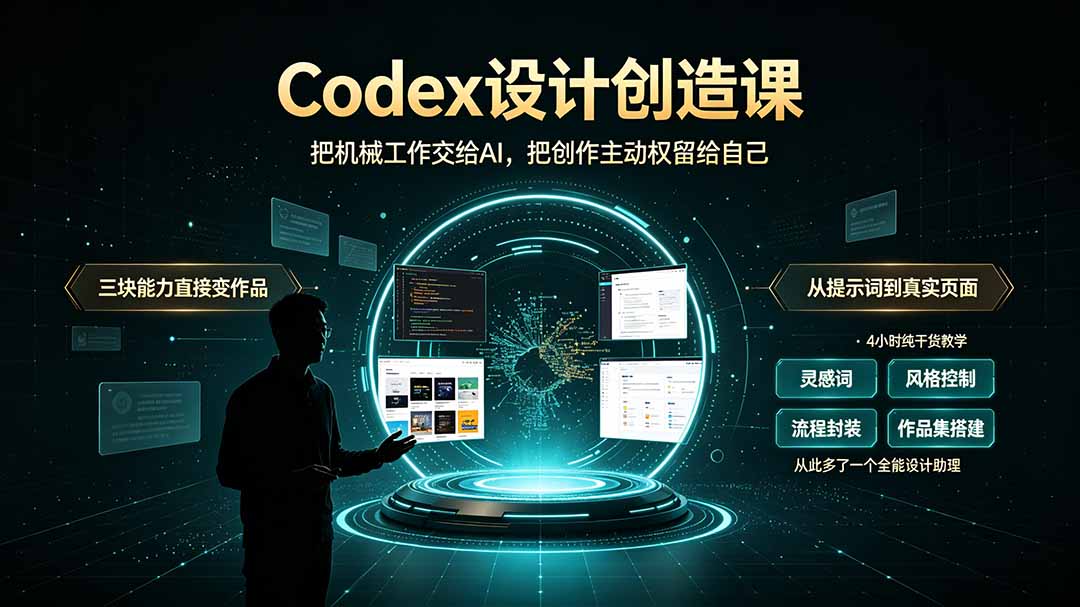 （19362期）Codex设计创造课-2期，小白也能掌握的Codex设计创造技巧，把机械工作交给AI，把创作主动权留给自己-翌晨科技网