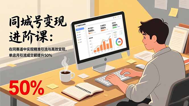 （17015期）同城号变现进阶课：在同城赛道中实现精准引流与高效变现，单店月引流成交额提升50%-翌晨科技网