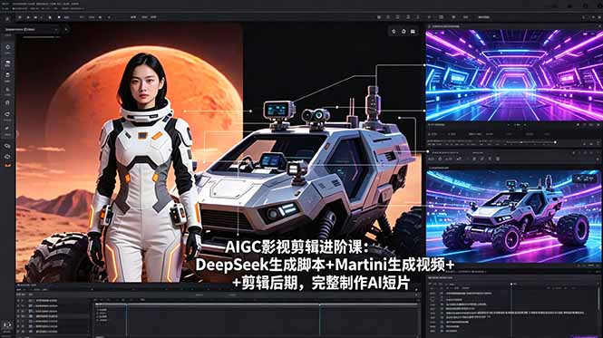 （18475期）AIGC影视剪辑进阶课：DeepSeek生成脚本+Martini生成视频+剪辑后期，完整制作AI短片-翌晨科技网