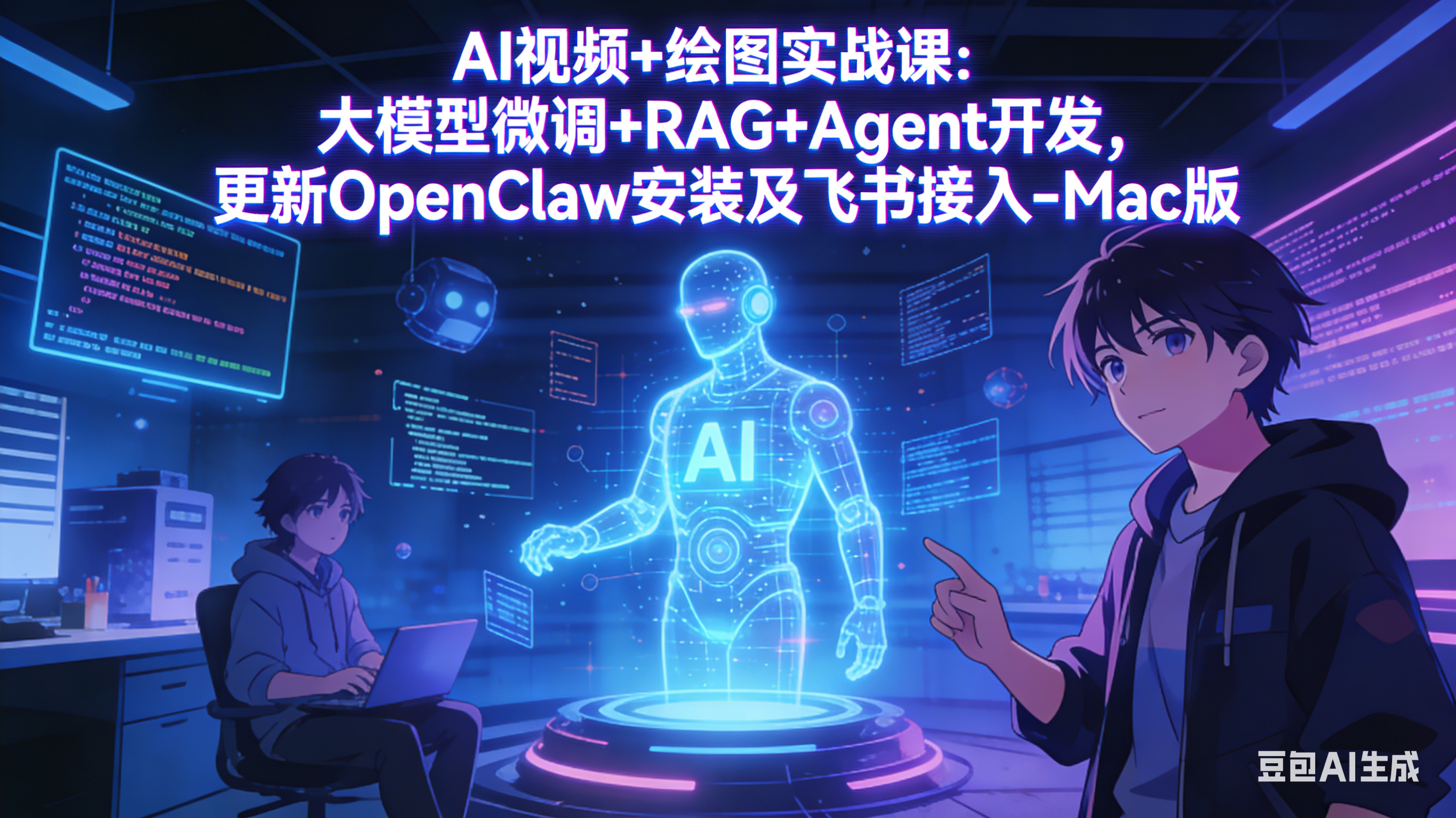 （17594期）AI视频+绘图实战课：大模型微调+RAG+Agent开发，更新OpenClaw安装及飞书接入-Mac版-翌晨科技网