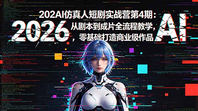（18656期）2026AI仿真人短剧实战营第4期：从剧本到成片全流程教学，零基础打造商业级作品-翌晨科技网