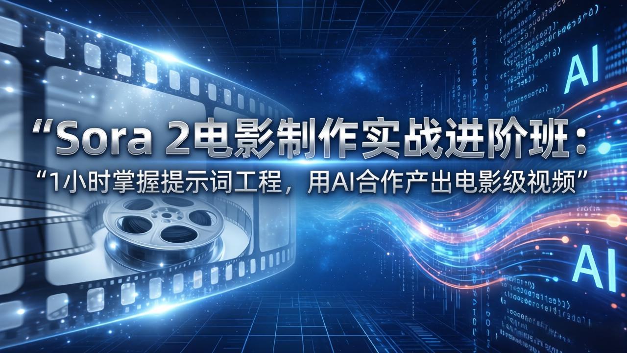 （17679期）Sora 2电影制作实战进阶班：1小时掌握提示词工程，用AI合作产出电影级视频-翌晨科技网