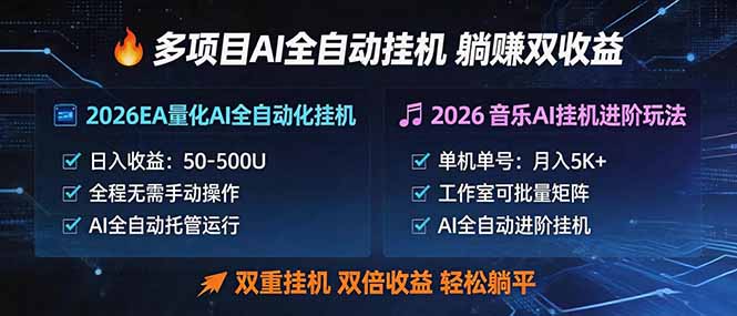（18380期）多项目AI自动挂机玩法：双重挂机，双倍收益，轻松躺平-翌晨科技网