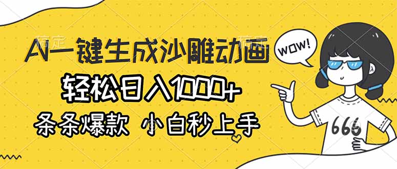 （17240期）AI一键生成沙雕动画，轻松日入1000+，条条爆款，小白秒上手-翌晨科技网