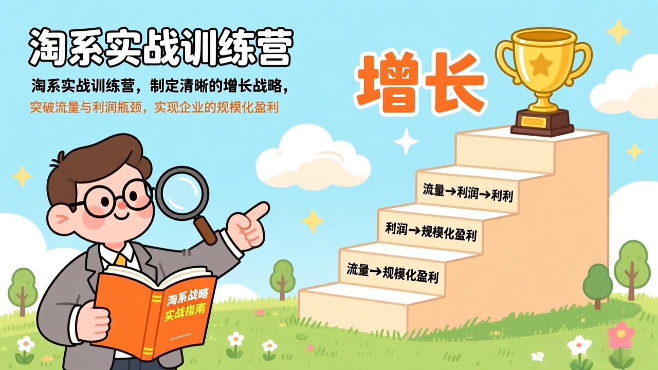 （17281期）淘系实战训练营，制定清晰的增长战略，突破流量与利润瓶颈，实现企业的规模化盈利-翌晨科技网
