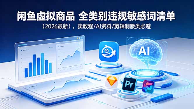 （18961期）闲鱼虚拟商品 全类别违规敏感词清单（2026最新），卖教程/AI资料/剪辑制版类必避-翌晨科技网