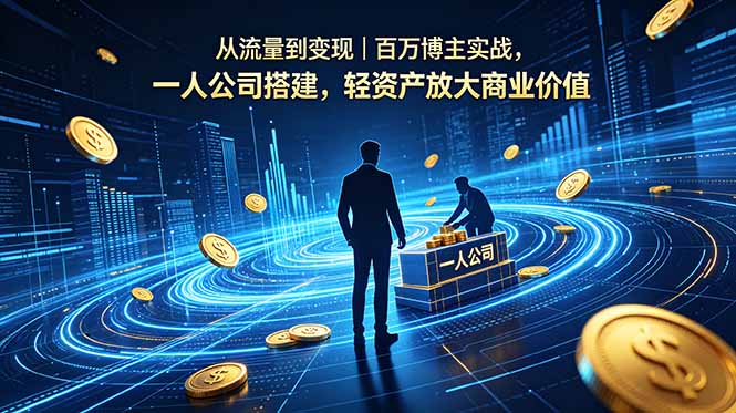 （18645期）从流量到变现｜百万博主实战，一人公司搭建，轻资产放大商业价值-翌晨科技网