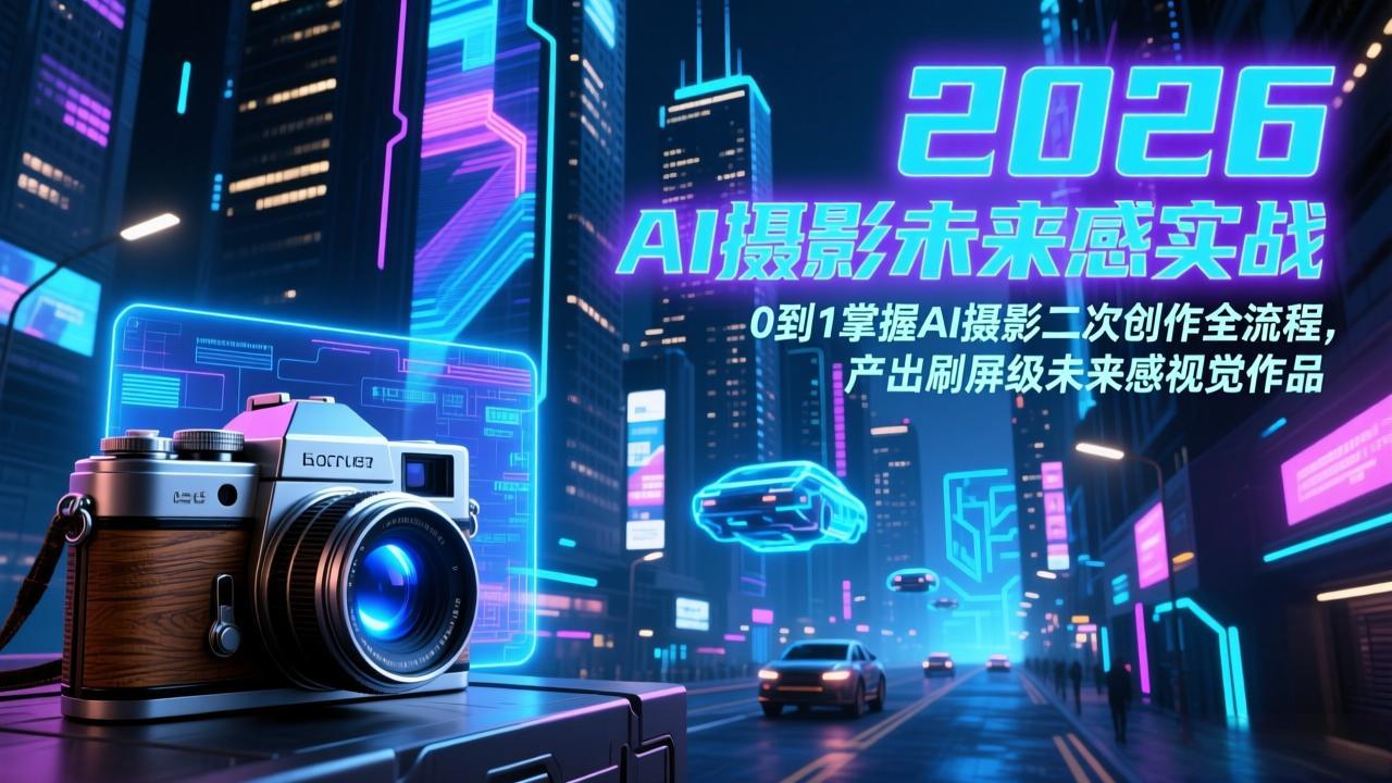 （17584期）2026 AI摄影未来感实战：0到1掌握AI摄影二次创作全流程，产出刷屏级未来感视觉作品-翌晨科技网