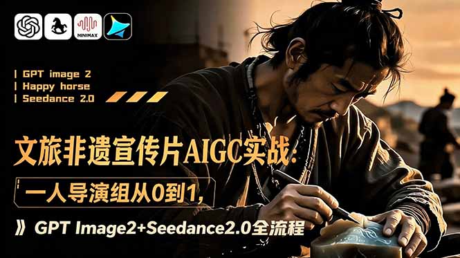 （18925期）文旅非遗宣传片AIGC实战：一人导演组从0到1，GPT Image2+Seedance2.0全流程-翌晨科技网