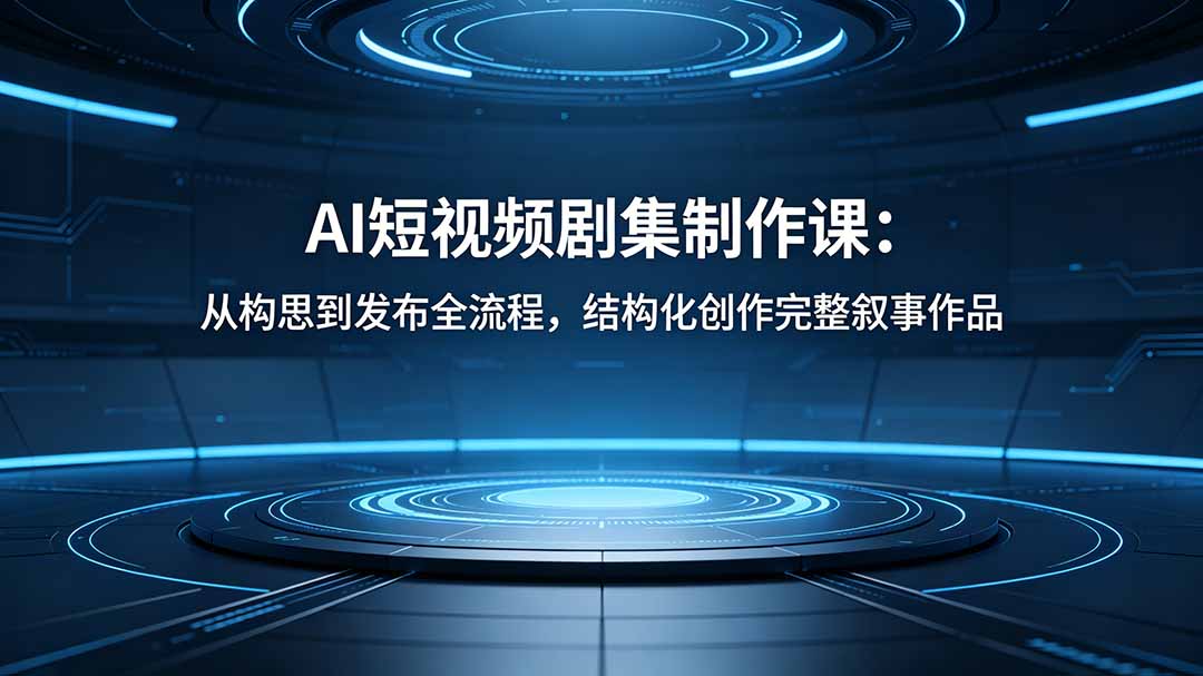 （18414期）AI短视频剧集制作课：从构思到发布全流程，结构化创作完整叙事作品-翌晨科技网
