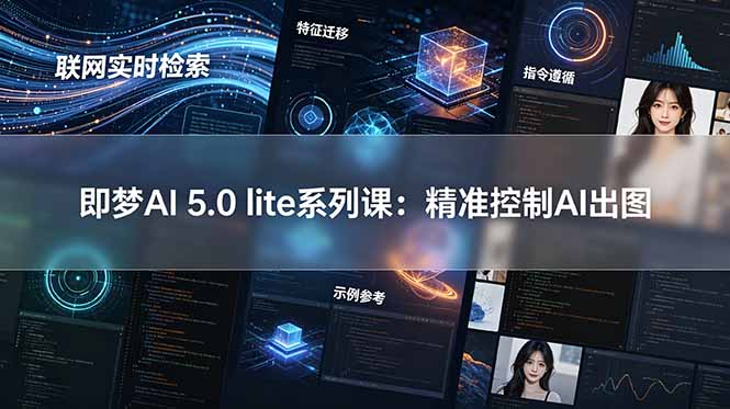 （18962期）即梦AI 5.0 lite实战课：联网实时检索+特征迁移+指令遵循+示例参考，精准控制AI出图-翌晨科技网
