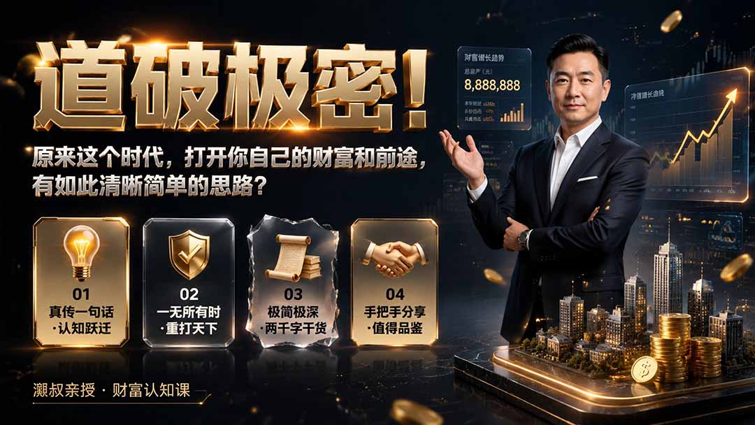 (19661期)付费文章:道破极密!原来这个时代,打开你自己的财富和前途,有如此清晰简单的思路?-翌晨科技网