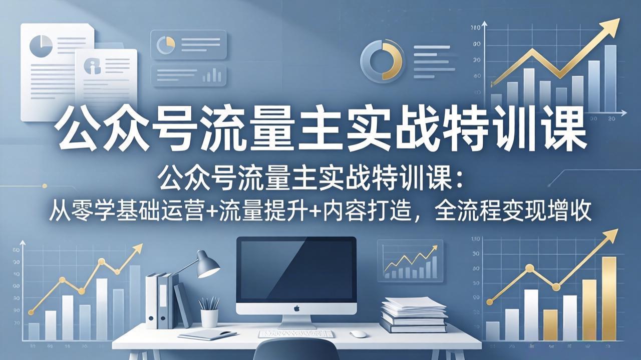 （18072期）公众号流量主实战特训课：从零学基础运营+流量提升+内容打造，全流程变现增收-翌晨科技网