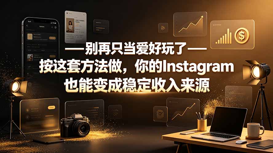 （19591期）别再只当爱好玩了——按这套方法做，你的Instagram也能变成稳定收入来源-翌晨科技网