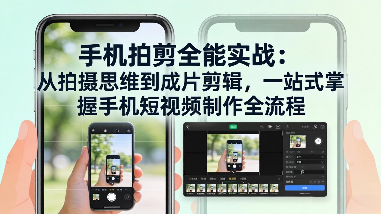 （17713期）手机拍剪全能实战：从拍摄思维到成片剪辑，一站式掌握手机短视频制作全流程-翌晨科技网