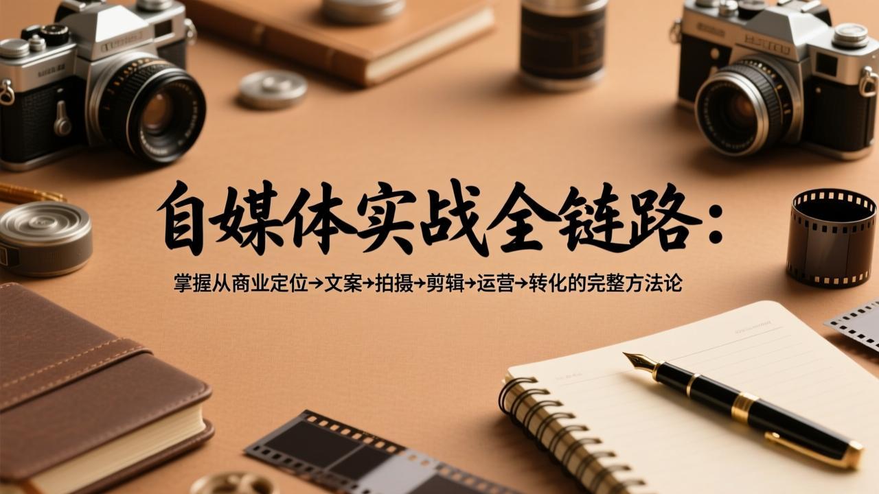 （17586期）自媒体实战全链路：掌握从商业定位→文案→拍摄→剪辑→运营→转化的完整方法论-翌晨科技网
