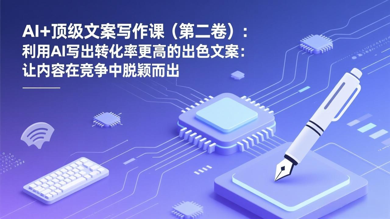 （17382期）AI+顶级文案写作课（第二卷）：利用AI写出转化率更高的出色文案：让内容在竞争中脱颖而出-翌晨科技网