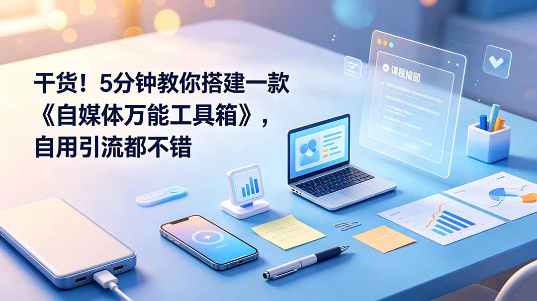 （19064期）干货！5分钟教你搭建一款《自媒体万能工具箱》，自用引流都不错-翌晨科技网