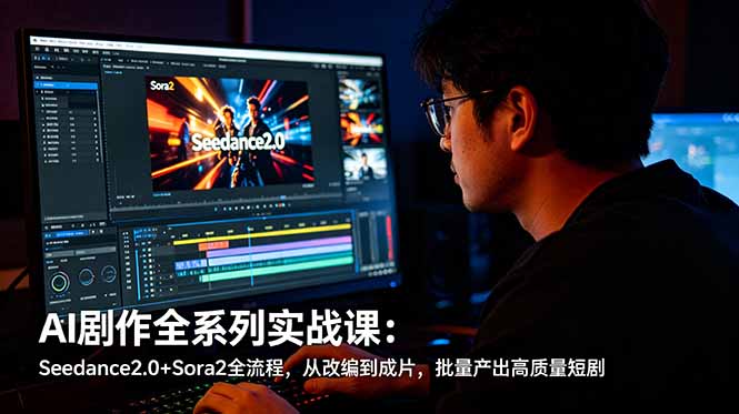 （18647期）AI剧作全系列实战课：Seedance2.0+Sora2全流程，从改编到成片，批量产出高质量短剧-翌晨科技网
