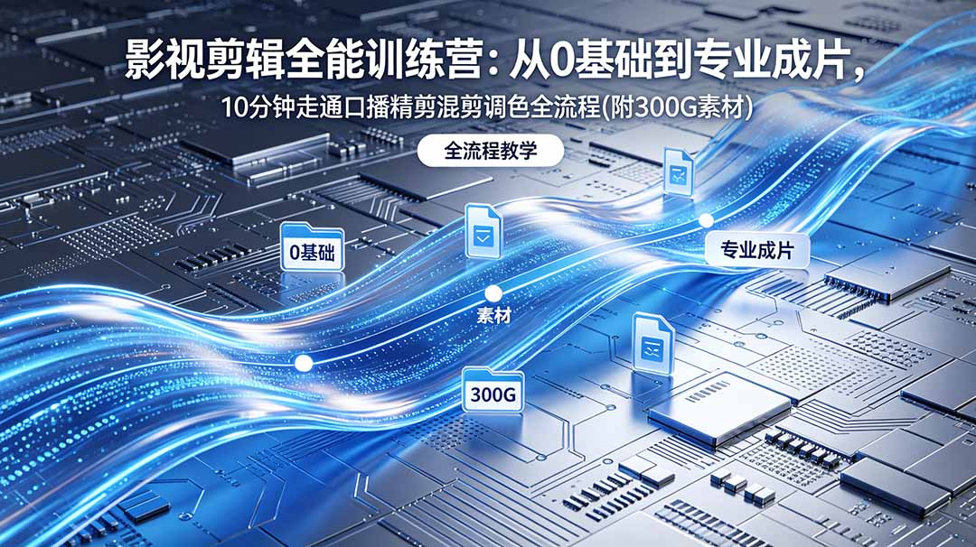 （18664期）2026影视剪辑全能实战课｜0基础到专业成片，全流程教学，高清带300G素材-翌晨科技网