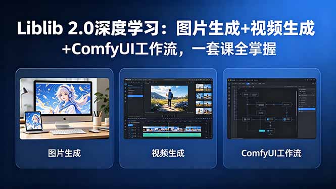 （18349期）Liblib 2.0深度学习：图片生成+视频生成+ComfyUI工作流，一套课全掌握-翌晨科技网